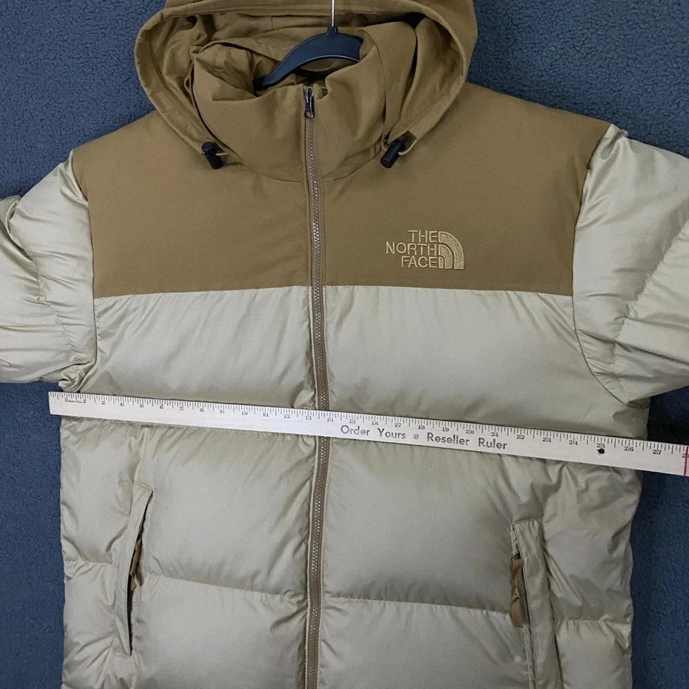 North Face 1996 Colorblock Down Puffer Jacket Mens XL Pale Wheat Retro NF0A3YRJ